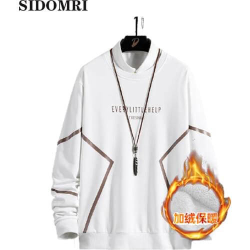 Winter Warm Fleece Hoodie Sweatshirt Mens Sportswear Printed Mens Hoodie Pullover Hip Hop Sportswear Clothing