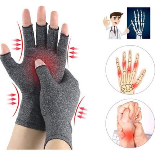 1 Pair Compression Arthritis Gloves Wrist Support Cotton Joint Pain Relief Hand Brace Women Men Therapy Wristband