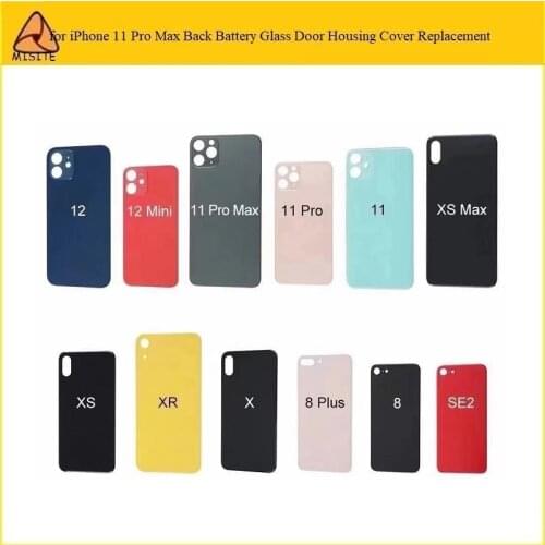 1Pc Big Hole Back Glass Housing For iPhone 11 Battery Cover Glass Case Body Chassis Housings Frame for iPhone 11 Pro