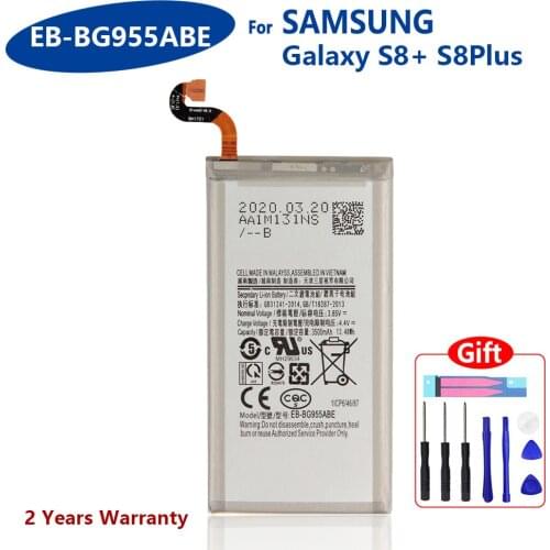 100% Genuine EB-BG955ABE For Samsung Galaxy S8 Plus G955 G955F G955A G955T G955S G955P 3500mAh Mobile Phone Batteries With Tools