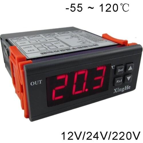 -55`120 Celsius degree full temperature controller for heating or cooling system high temperature thermostat with alarm function