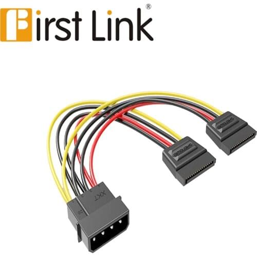 20CM Laptop Adapter New 4Pin IDE Molex to 2 Serial ATA SATA Y Splitter Hard Drive Power Supply Cable Computer Cable