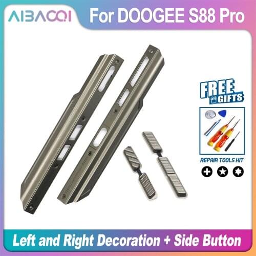 AiBaoQi BrandNew Housing A Frontal Shell Middle Side Plastic Frame Case Middle+Side Button Repair Parts For Doogee S88 Pro Phone
