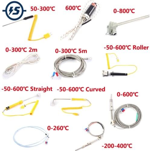 Thermocouple Temperature Sensor Tester Type-K PT100 AC 220V Type-C Adjustment Detector Controller Stainless Steel