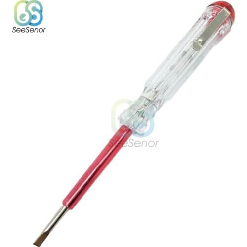 100-500V Voltage Indicator Slotted Screwdriver Electric Test Pen Tools Voltage Tester With Indicator Light
