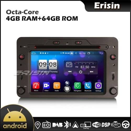Erisin EU Warehouse 8720 Octa Core 6.2" Android 10.0 CarPlay & Auto DAB Car Autoradio for Alfa Romeo Spider 159 Brera Sportwagon