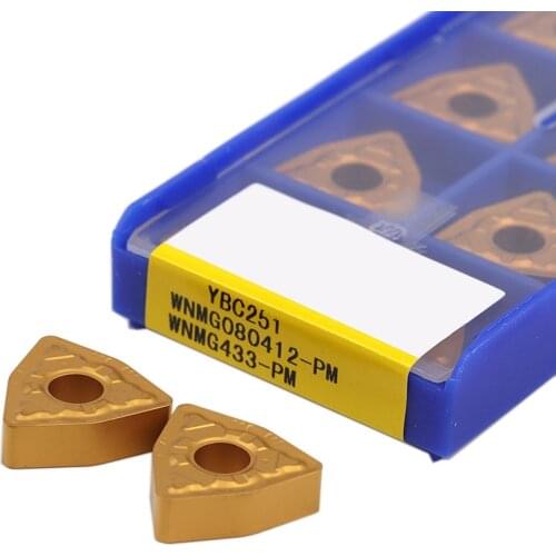 WNMG080404-PM YBC251 WNMG080408-PM YBC252 Carbide Inserts WNMG0804012-PM YBC251 CNC Lathe Cutting Tools External Turning Tools