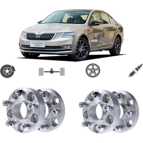 Teeze 4pcs 5X112 57.1CB 25mm Thick Hubcenteric Wheel Spacer Adapters For Skoda Octavia/Superb
