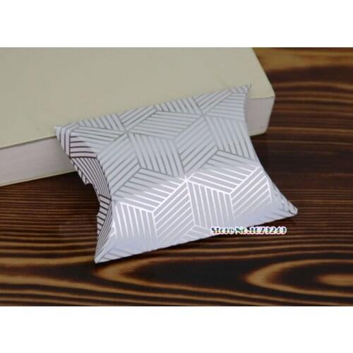 Silver stripe Candy Boxes ,Gift Pillow Box, Party Packaging Chocolate Box, Wedding Favors Supplies 200pcs/lot