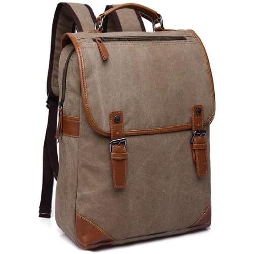 2021 New Vintage mens Canvas Backpack Backpack Bag men s casual men personality both shoulders