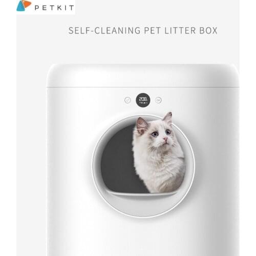 PETKIT Intelligent Automatic Self Cleaning Fully EnClosed Cat Litter Box Shoveling Machine Clean Anti-Splash Toilet Litter Tray