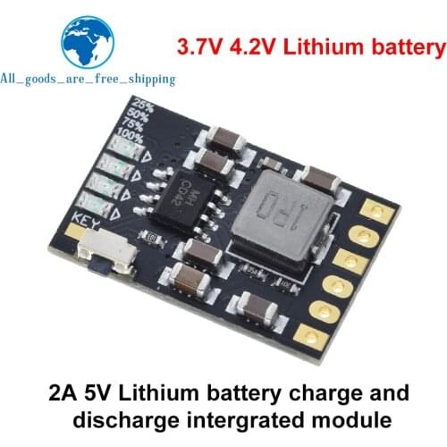MH-CD42 DC 5V 2.1A Mobile Power Diy Board 4.2V Charge/Discharge(boost)/battery protection/indicator module 3.7V lithium 18650