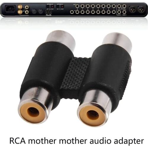 Professional 2RCA Female to 2RCA Female Audio Connector Adapter AV Audio Video Plug Audio Connector Adapter