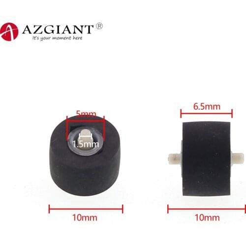 2pcs 10x6.5x1.5mm Car Retractor Press Belt Pulley Deck Audio Pressure Recorder Press Cassette Deck Pinch Roller Tape Card Seat