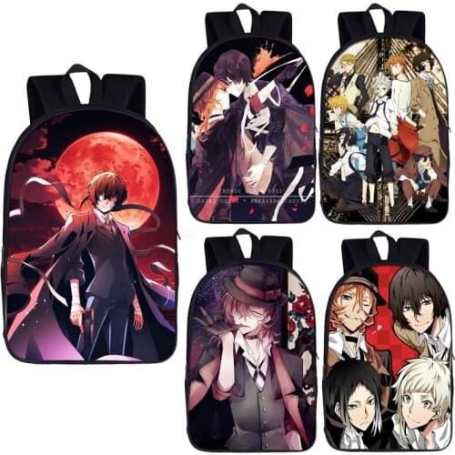 Anime Bungou Stray Dogs Backpack Teenage Girl School japanese anime Bags Women Men Large capacity Backpack Bungo Stray Dogs Bag
