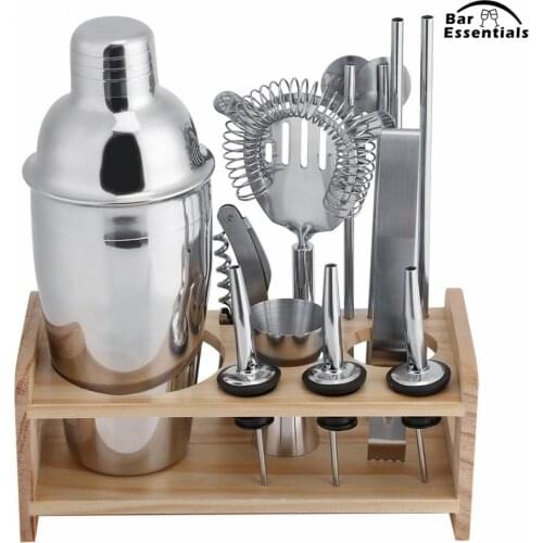 12Pcs Stainless Steel Cocktail Shaker Mixer Drink Bartender Browser Kit Bars Set Tools for Professional Bartender Tools