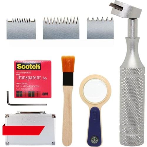 QFH Cross-Cut Tester Adhesion Tester Paint Coating Paint Surface Detector Paint Film Scriber 1-3MM Blade With Magnifier