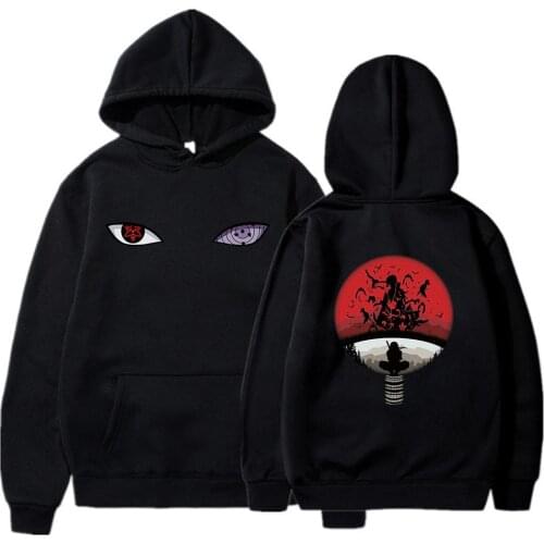 Naruto Harajuku Japanese Anime Uchiha Itachi Printed Mens Hoodie Male Streetwear Casual Sweatshirt