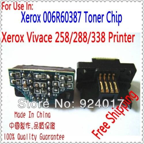 Toner Chip For Xerox Vivace 258 288 338 Photocopier,For Xerox 006R60387 V258 V288 V338 Refill Toner Cartridge Chip,7000 Pages