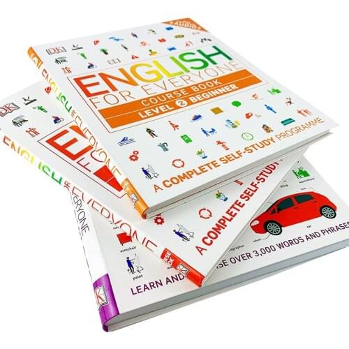 3 PCS/SET DK English For Everyone COURSE BOOK Level 1&2 Vocabulary Builder Grammar Explanations,Practice Exercises Kids Learning