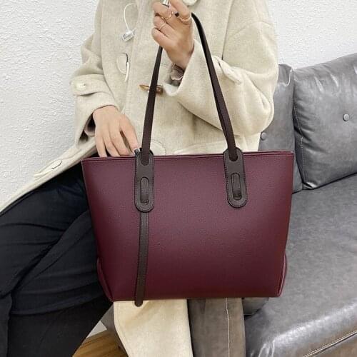 Womens Summer New Style Retro Fashion Handbag Large Capacity Bag Soft Shoulder Bag Underarm Solid Color Simple Messenger Bag