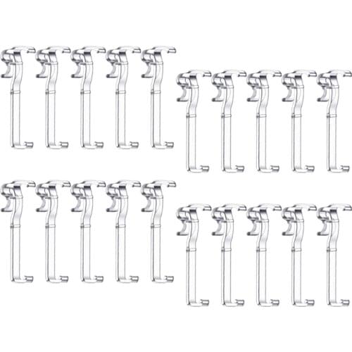 20Pcs 2.5 Inch Hidden Valance Clips Window Blind Clear Plastic Retainer Clamp for Horizontal Blind Curtain Drape Holder Q1FD