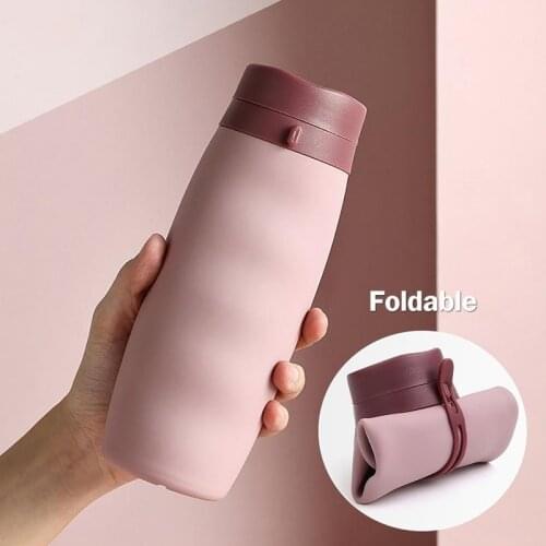 2021 Food Grade Creative Collapsible Foldable Silicone Drink Sport Water Bottle Camping Travel Bicycle Bottle for Camping New