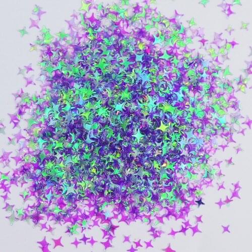 50g Nail Fantasy Purple/Pink/Green/Golden SEQUINS GLITTER FOR Nails ART/DIY/Craft Pailette Spangles Four Stars Decorations Tf568