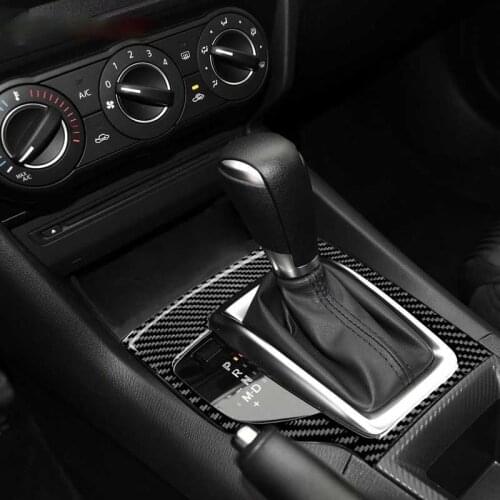 For MAZDA 3 Axela 2013-2016 accessories Center Console Gear Shift Panel Cover carbon fiber automotive interior trim sticker Auto