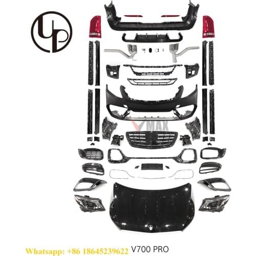 W447 V700 Pro car bumpers for V250 V260 facelift auto parts vito front bumper rear bumper bonnet w447 pp car parts