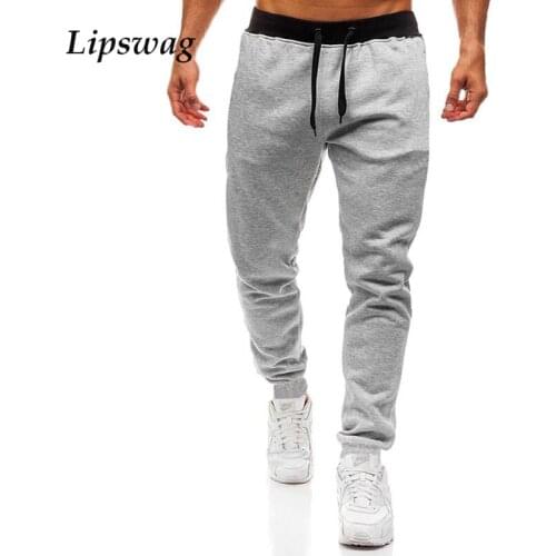 Casual Solid Color Joggers Pants Men Fashion Drawstring Slim Sport Trouser 2021 Spring Summer Training Running Pants Streetwear