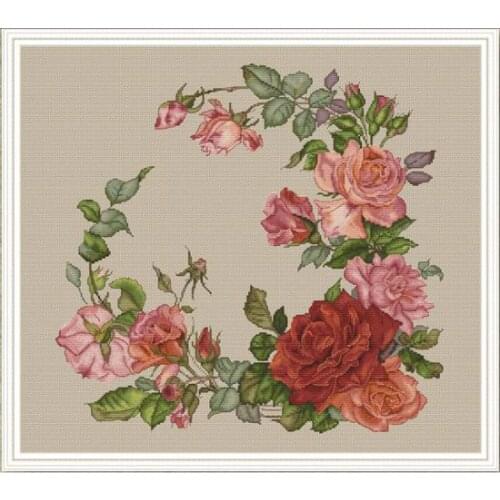 ZZ1723 DIY Homefun Cross Stitch Kit Packages Counted Cross-Stitching Kits New NOT PRINTED Cross stich Painting Christmas Wreath