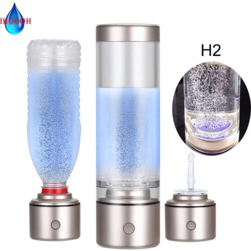 5000PPB Hydrogen Water Generator Nano Bottle SPE/PEM Titanium Electrolysis Ionizer Multifunctional Alkaline Pure H2 Gas Inhaler
