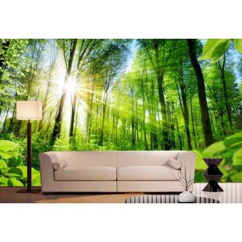 Customize wall papers home decor 3d Forest big tree natural scenery Living room TV 3D background wall