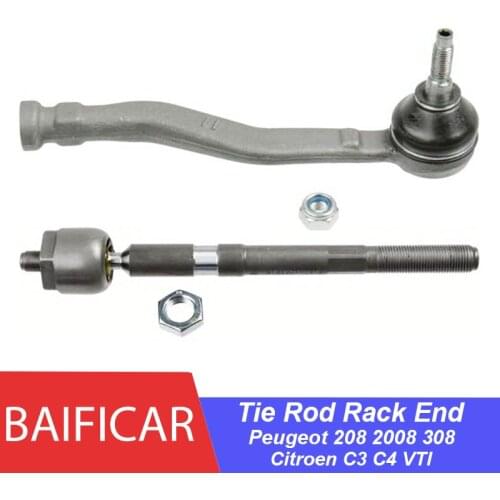 Baificar Brand New Steering Connect Outer Inner Tie Rod Rack End Axle Joint Kit For Peugeot 208 2008 3008 Citroen C3 C4 VTI
