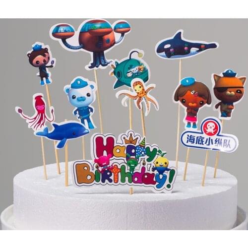 The Octonauts Them Numbers Aluminium Foil Balloon Set Cartoon Balloons Happy Birthday Party Decorations Kids Ocean Animals Toys