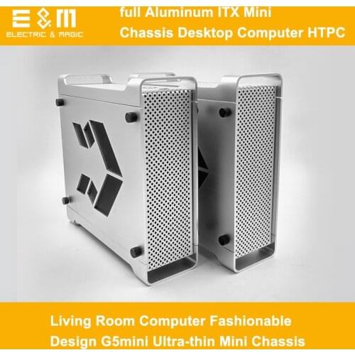 Full Aluminum ITX Mini Chassis Desktop Computer HTPC Living Room Computer Fashionable Design G5mini Ultra-thin Mini Chassis