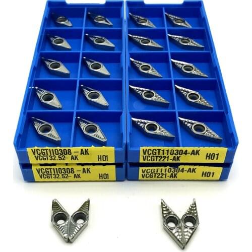 VCGT110308 AK H01 Aluminum Turning Insert carbide wood turning tools VCGT 110308 metal lathe tools Hard Alloy Cutting tool