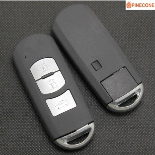 PINECONE for MAZDA ATENZA AXELA CX-3 CX-4 CX-5 8 Car Key Case 3 Buttons Uncut Brass Blade Replace Remote Key Shell