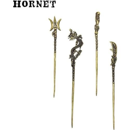 Ancient Rhyme Brass Cigar Dredge Needle Cigar Device Portable Jack Drilling Creative Carving Spiral Ventilation Needle Tool