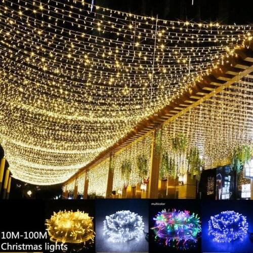 Street Garland 10M 100M Led String Garland Christmas Lights Fairy Light Waterproof New Years Decor Christmas Home Decoration