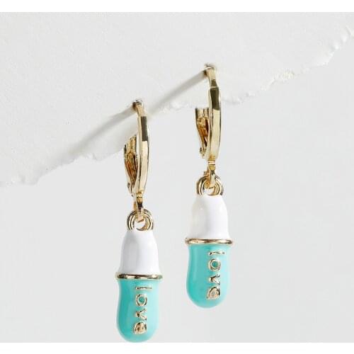 LUNA CHIAO Cute Enameled LOVE Drop Dangle Earrings for Women