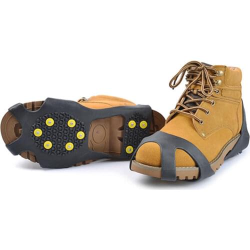 1 Pair Anti Slip Crampons Shoes Cover Ice Snow Gripper Cleats Spike Boot Protector Grips