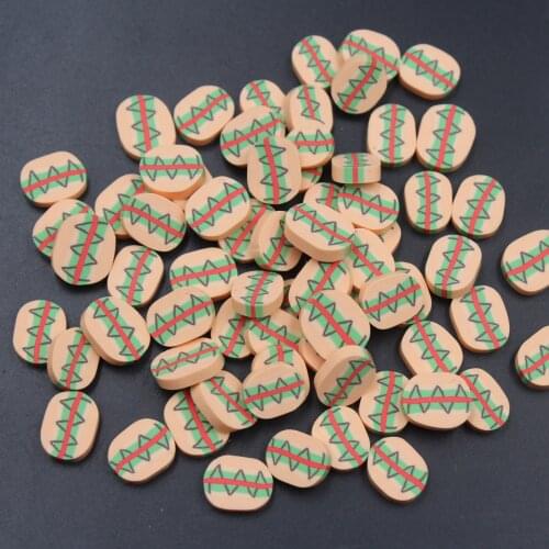100g/lot Hamburger Slices Polymer Clay Lovely Hamburger Soft Pottery for Toys Decoration DIY Crafts Filler Accessories
