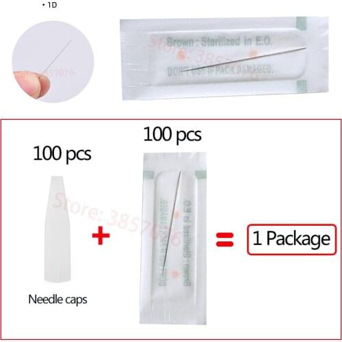 100pcs Traditional Needle dermografo micropigmentacion 1RL 3RL PMU needles Sterilized Tattoo Needle For maquina tattoo Machine