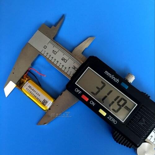 3.7V lithium polymer battery 401230 130mAh rail car key two-way remote control anti-theft device Rechargeable Li-ion Cell