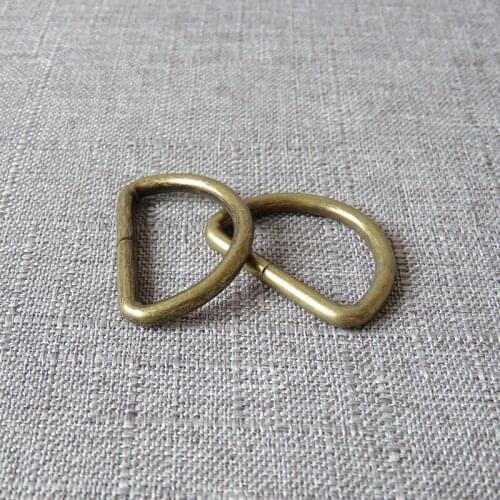 32mm Heavy metal D ring DIY mountaineering bag dog collar leash belt sewing accessory straps metal buckle zinc alloy bronze