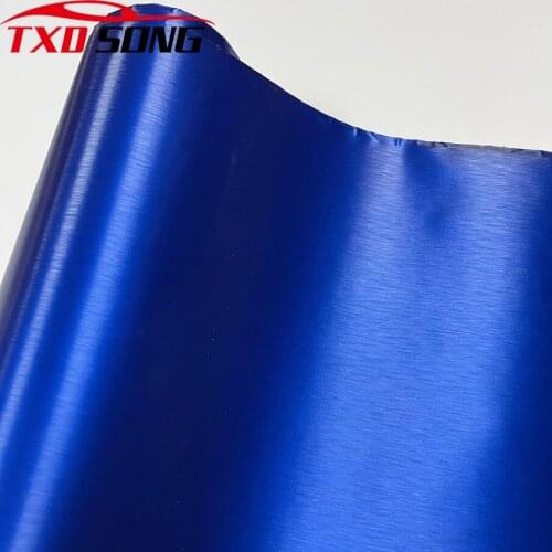 50cm*152/200/300cm Dark Blue Chrome Metallic Brushed Aluminum Vinyl Car Wrap Film Sticker Motorbike Car Body Decal Sticker