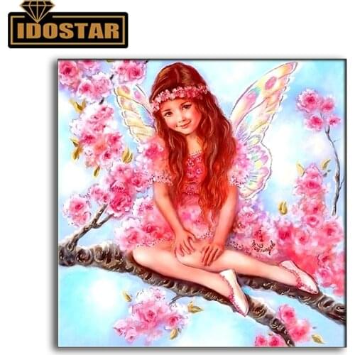 DIY 5D Full Diamond Painting Cross Stitch Angel girl on the tree Mosaic Diamond Embroidery Needlework Patterns Rhinestone kits