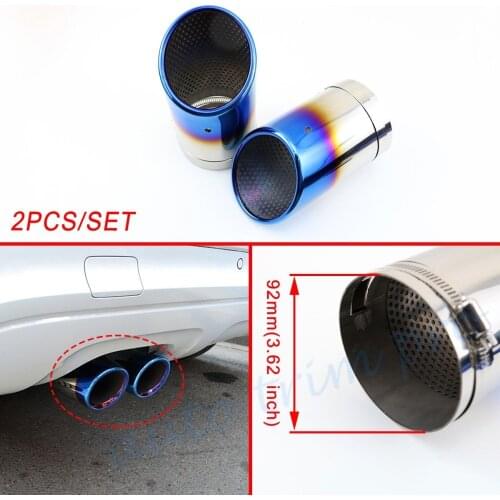 Car Tailpipe Tail Muffler Rear Exhaust Cover Trim For Audi Q7 A8 3.0T 2009 2010 2011 2012-2015 Accessories Stainless Steel